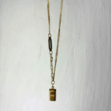 Rich Small Gold Bar Stainless Steel Necklace