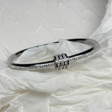 Classic Stainless Steel Zircon Bangle