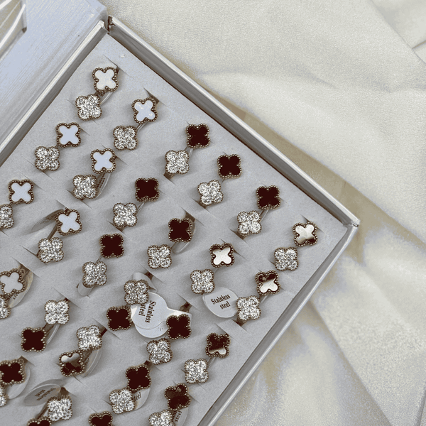 Dual Charm Clover Ring
