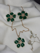 Enamel Flora Pendant Set