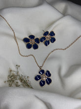 Enamel Flora Pendant Set