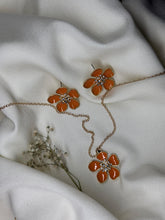 Enamel Flora Pendant Set