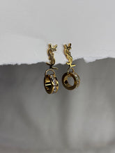 YSL Inspired Gold Hoop Drop Earrings