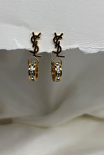 YSL Inspired Gold Hoop Drop Earrings