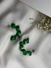 Spiral Earrings in Enameled Sterling Silver