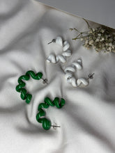 Spiral Earrings in Enameled Sterling Silver