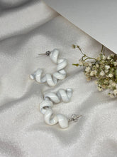 Spiral Earrings in Enameled Sterling Silver