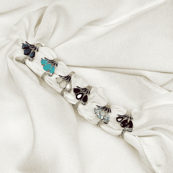 Classic Turquoise Oval Rings