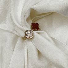 Dual Charm Clover Ring