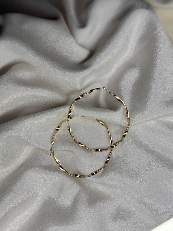 Gold Twist Hoop