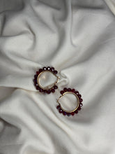 Gemstone Hoop Earrings