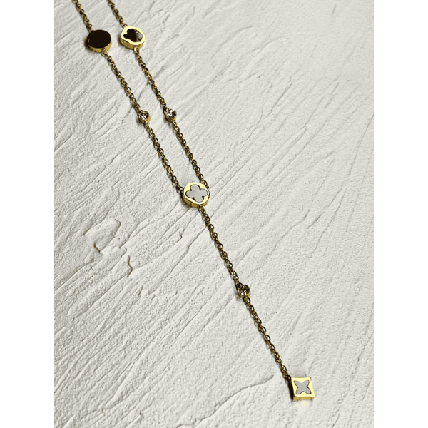 Black Four Leaf Clover Necklace