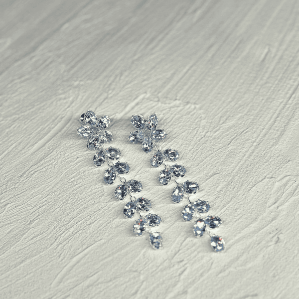 Fashion Zircon Long Tassel Earrings
