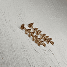Beaded Flower Tassel Earrings